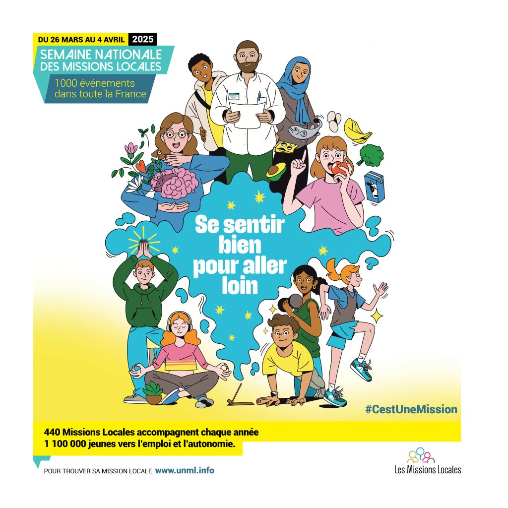 affiche semaine nationale des missions locales santé bien être 2025